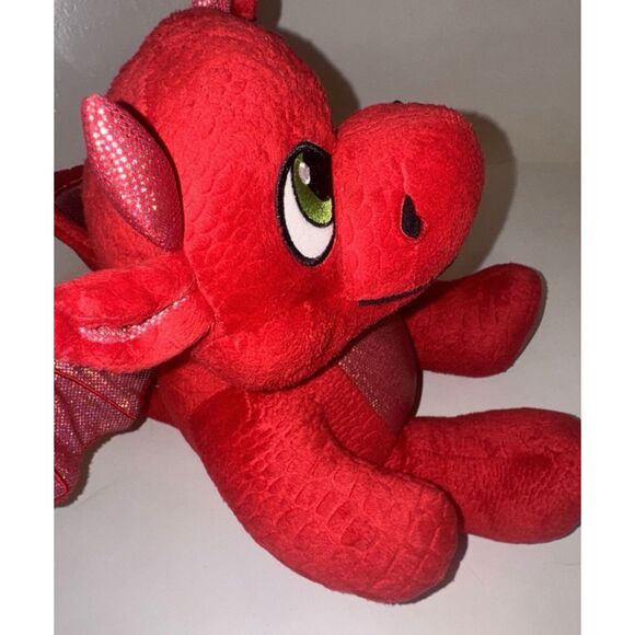 Build A Bear Magiquest Ellie Red Dragon GREAT WOLF LODGE Plush Stuffed Animal - Picture 4 of 7